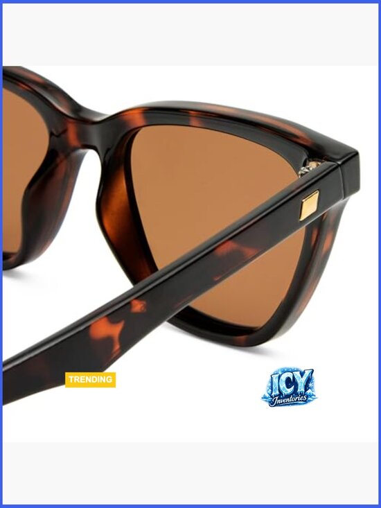 Cat Eye Sunglasses Polarized Plastic Frame W/ Pouch main image 4